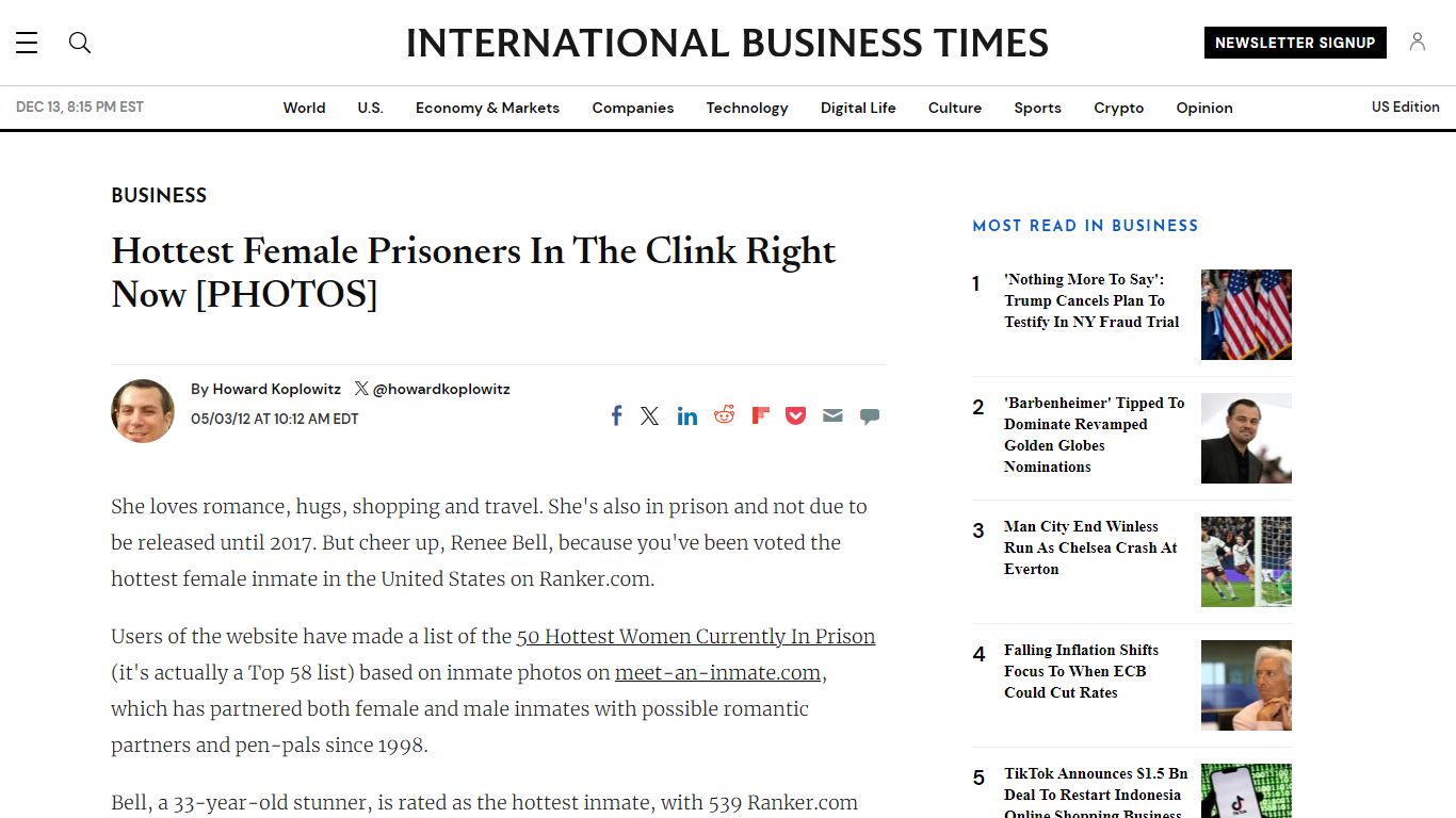 Hottest Female Prisoners In The Clink Right Now [PHOTOS]